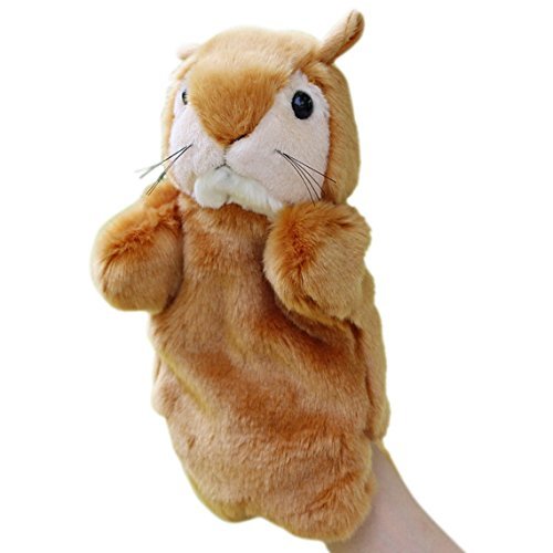 Happy Cherry Kids Puzzle Toys Story Game Education Props Baby Toys Squirrel Plush Hand Puppet Animal Hand Dolls