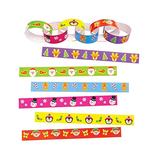 Baker Ross AT157 Christmas Paper Chains Festive Arts and Crafts Pack of 240 Assorted