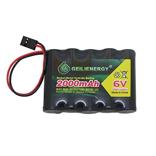 BAOBIAN 6V 2000mAh NiMH RC Battery Pack Rechargeable with Hitec Connector for Remote Control Helicopters Airplane RC Aircrafts and Walking Robot (Pack of 1)