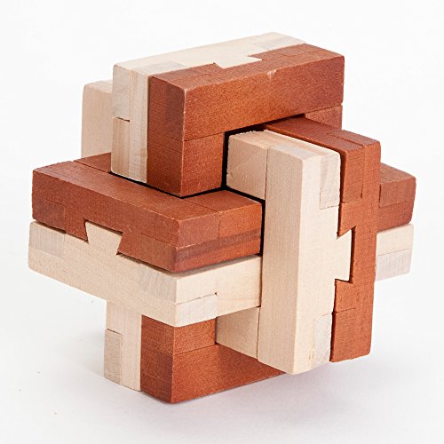 Bits and Pieces - Dovetail Burr Wooden Brainteaser Puzzle - Brain Game for Adults